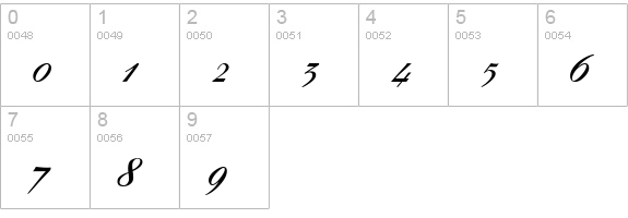 DebonairJF numbers 0-9 preview