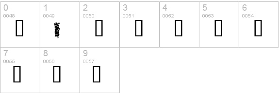 deFaced numbers 0-9 preview