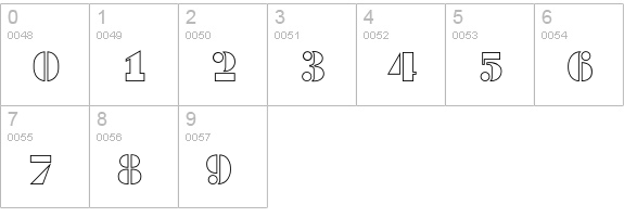DekoblackOpen numbers 0-9 preview