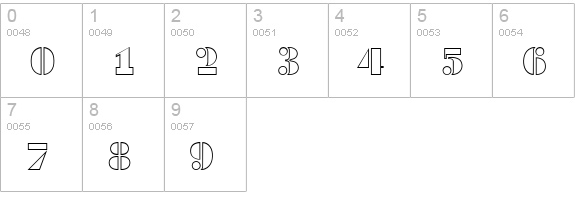 DekoBlackOpenSerial-Regular numbers 0-9 preview
