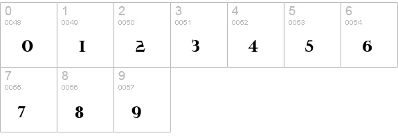 DemocraticaBoldLining numbers 0-9 preview