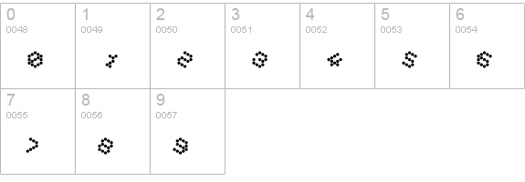 DemonicHyperNovaFont numbers 0-9 preview