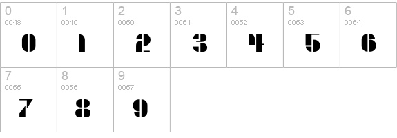 Densmore numbers 0-9 preview