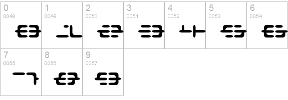DEOXY numbers 0-9 preview