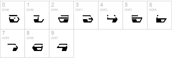 Deranian Laser numbers 0-9 preview