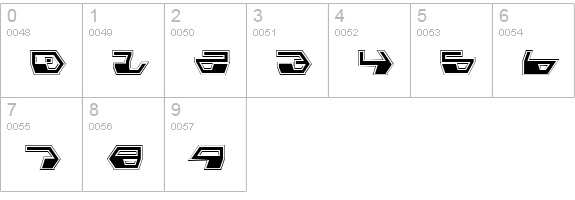 Deranian Pro numbers 0-9 preview