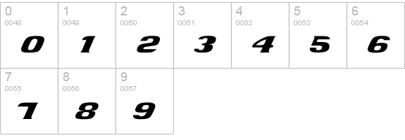 Desperado numbers 0-9 preview