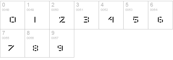 DeStijl Stencil numbers 0-9 preview