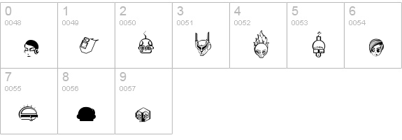 DestroyDingbats numbers 0-9 preview