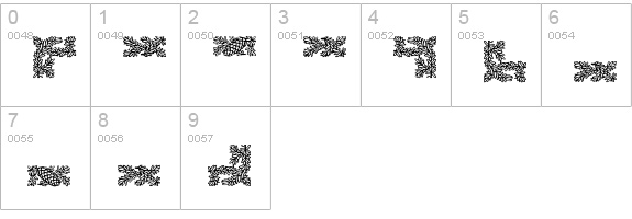 DeutscherSchmuck numbers 0-9 preview