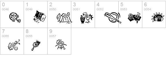 DF Diversions Plain numbers 0-9 preview
