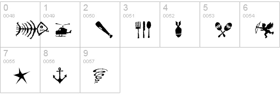 DF Mo Funky Fresh Symbols numbers 0-9 preview