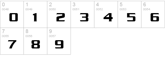 DG_Serpentine numbers 0-9 preview