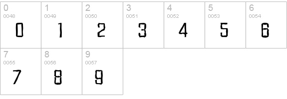 DiamanteAntique-Regular numbers 0-9 preview