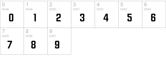 DiamanteEF-DemiBold numbers 0-9 preview