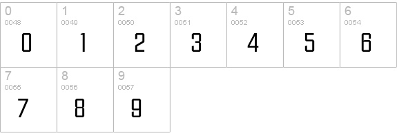 DiamanteEF-Regular numbers 0-9 preview