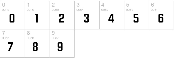 DiamanteSerial-Bold numbers 0-9 preview