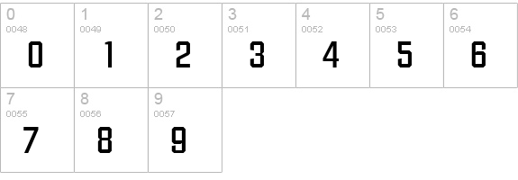 DiamanteSerial-Medium-Regular numbers 0-9 preview