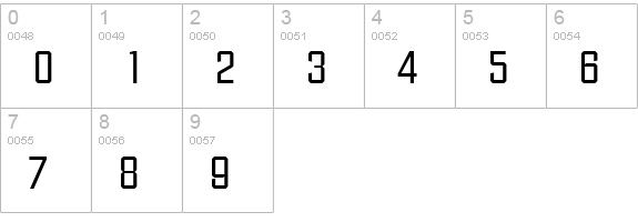 DiamanteSerial-Regular numbers 0-9 preview