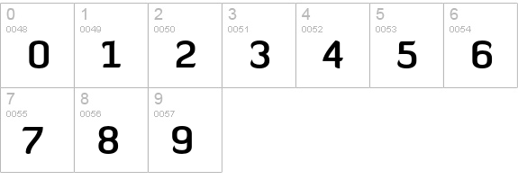 Diavlo Bold Regular numbers 0-9 preview