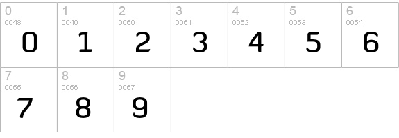 Diavlo Medium Regular numbers 0-9 preview