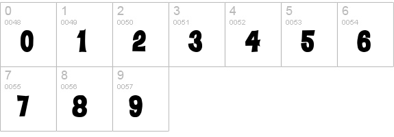DickVanDykeBold numbers 0-9 preview