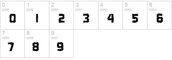 DigitalRandom-Xbold-Regular numbers 0-9 preview