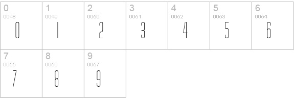 Diner Regular numbers 0-9 preview