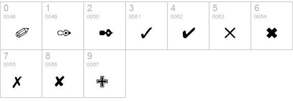 Dingthings3 Normal numbers 0-9 preview