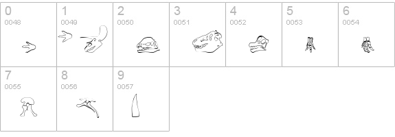 Dinosaur Outline numbers 0-9 preview