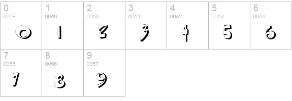 DiPed Thick numbers 0-9 preview