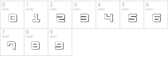 Direktor 3D numbers 0-9 preview