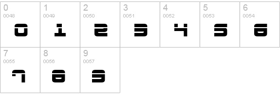Direktor Laser numbers 0-9 preview