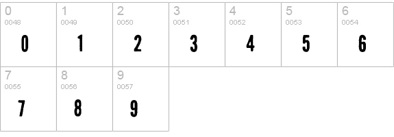 Dirty-SevenTwo numbers 0-9 preview