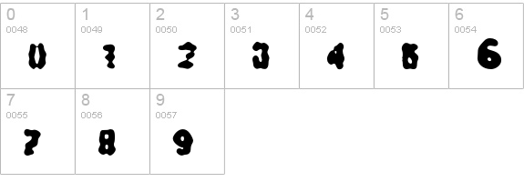 Dirty-Two numbers 0-9 preview