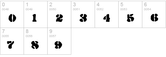 DirtyBakersDozen Ink numbers 0-9 preview