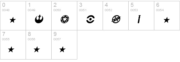 Distant Galaxy Symbols Italic numbers 0-9 preview