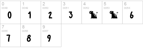 DK Grumpy Tiger numbers 0-9 preview