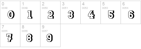 DoergonBackshift numbers 0-9 preview