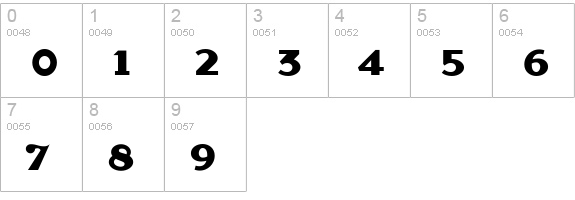 Dogma-Bold numbers 0-9 preview