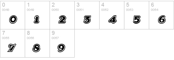 DogmaOutline Regular numbers 0-9 preview