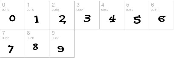 DoloresBlack numbers 0-9 preview