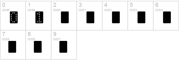 Domino normal numbers 0-9 preview
