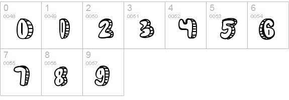 Doodle numbers 0-9 preview