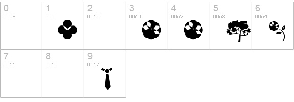 DoodleDingbatsFiveSSK numbers 0-9 preview