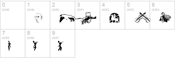 DoodleDingbatsOneSSK numbers 0-9 preview