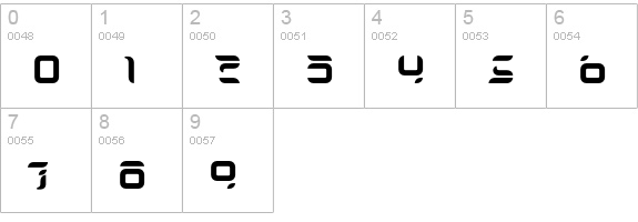 DorisOrange-Regular numbers 0-9 preview