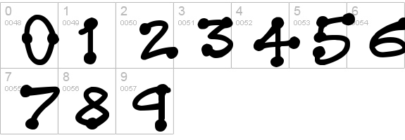 Dot Stick Doodles
 numbers 0-9 preview