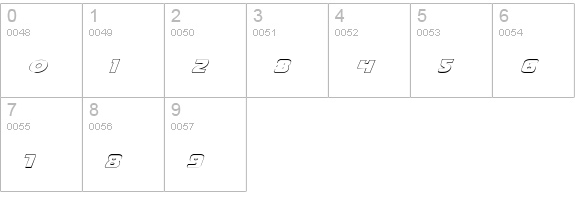 Dot.com Reverse Pro numbers 0-9 preview