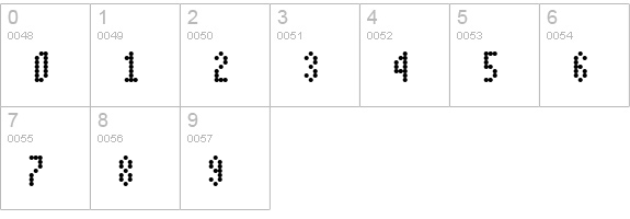 Dotimatrix 3 numbers 0-9 preview